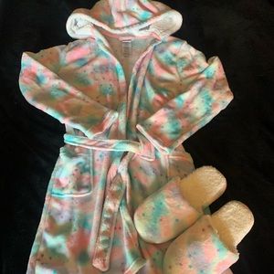 Girls jellyfish kids multicolored star rope with matching slippers